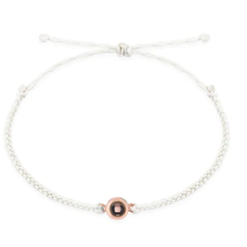 Pulsera de cuerda tejida con proyección de fotos 