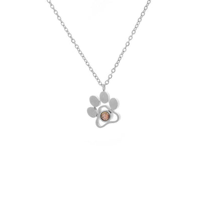 Dog Paw Photo Projection Necklace
