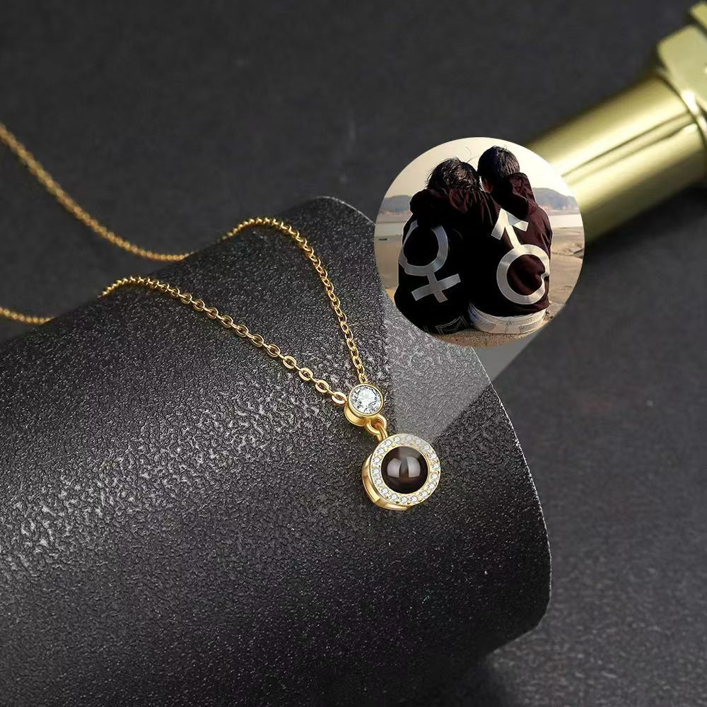 Photo projection necklace