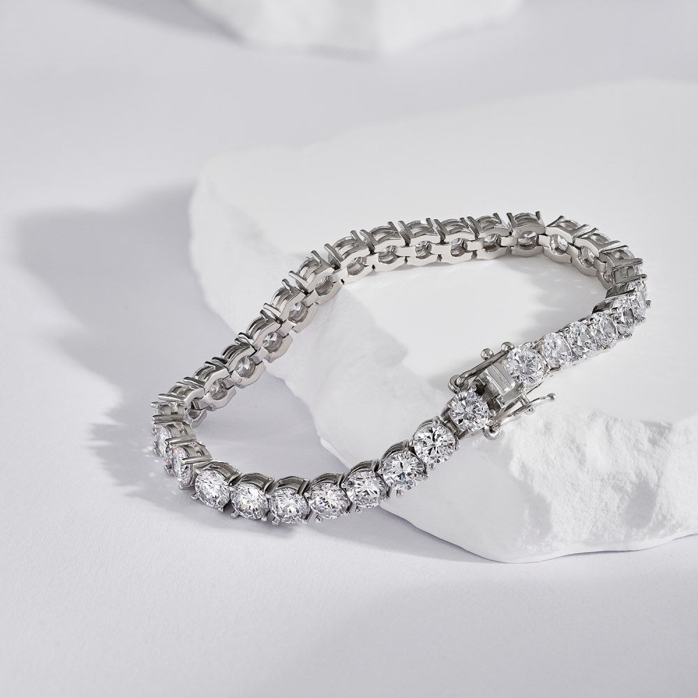 Pulsera de circonitas de hilera completa