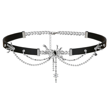 Short leather choker Necklace