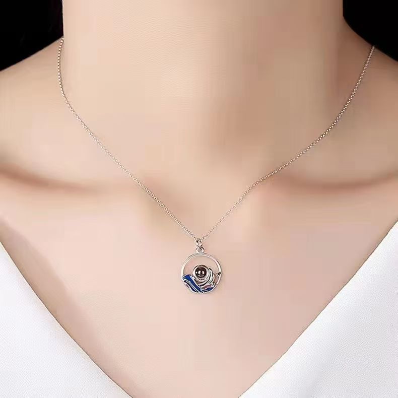 Proyección de fotos el uno al otro collar
