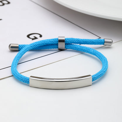 Pulsera trenzada grabada con láser