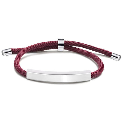 Pulsera trenzada grabada con láser