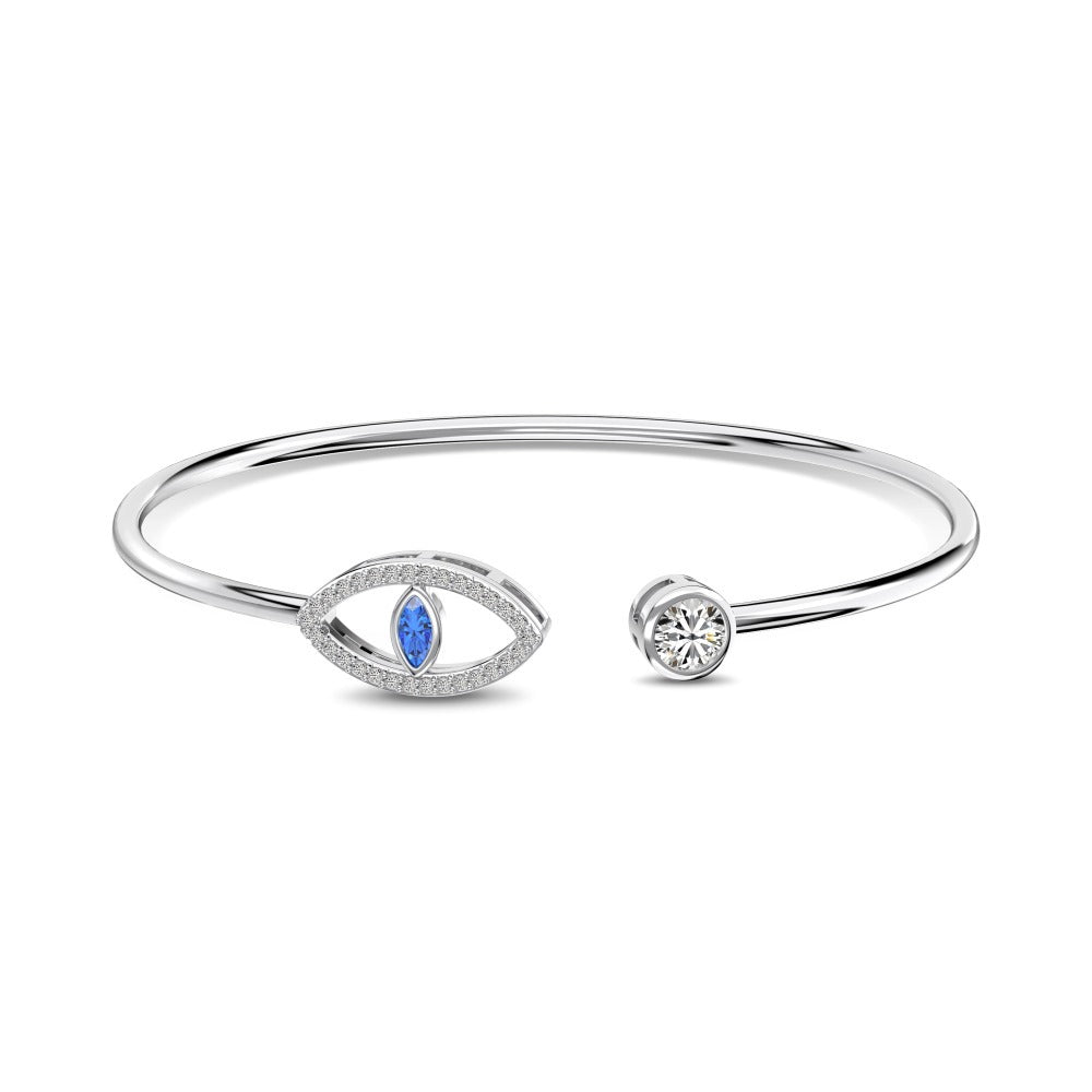 Pulsera de circonita de ojo de diablo moderna y de moda.