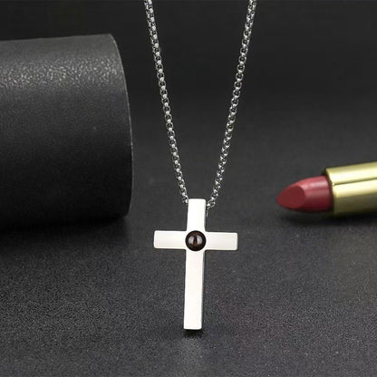 Photo projection pendant necklace