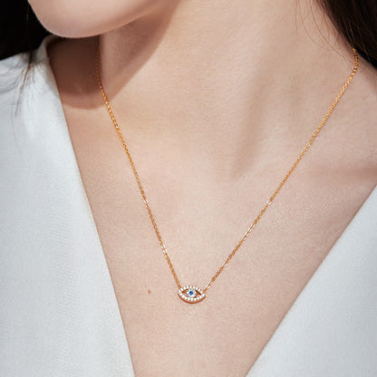 Collar con colgante de ojo de diablo de circón con personalidad de moda