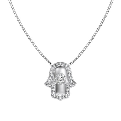 Collar de circón con palma y personalidad de moda