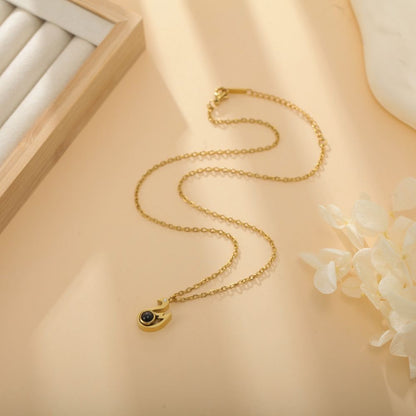 Photo Projection Swan Necklace