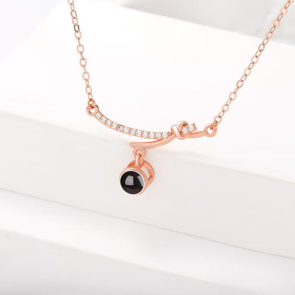 Photo Projection Butterfly Necklace