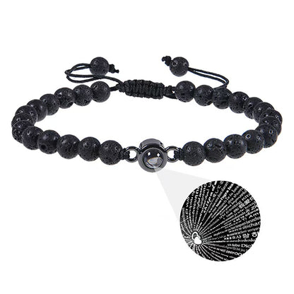 Sandstone projection photo bracelet
