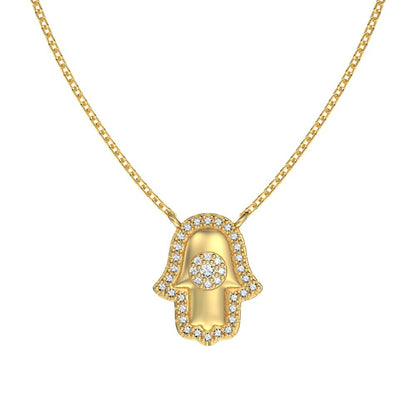 Collar de circón con palma y personalidad de moda