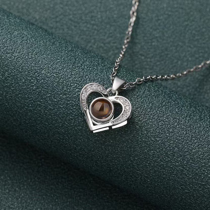 Photo Projection Heart Necklace