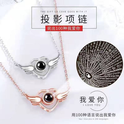 Photo Projection Heart Necklace