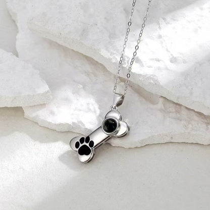 Photo projection pendant necklace