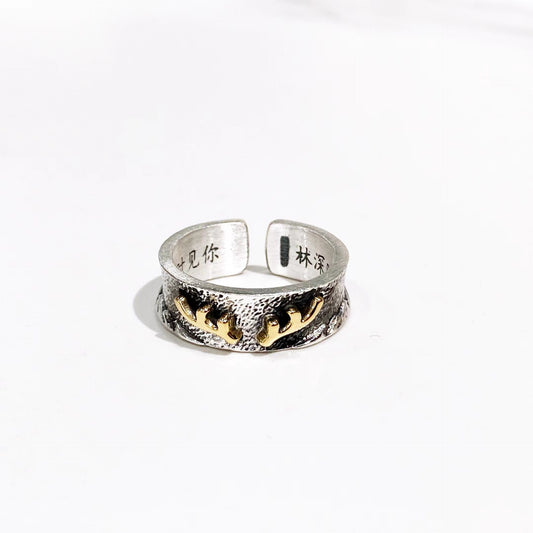 Anillos de pareja de plata de ley de moda