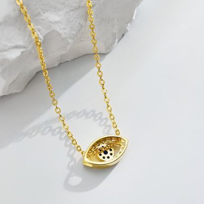Collar con colgante de ojo de diablo de circón con personalidad de moda