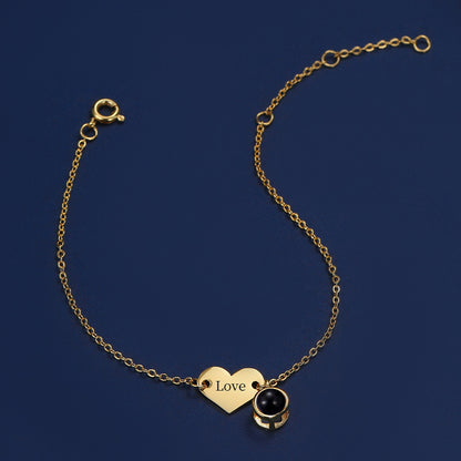 Photo Projection Heart Shaped Bracelet