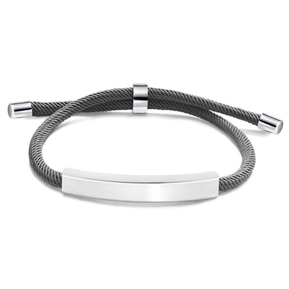Pulsera trenzada grabada con láser