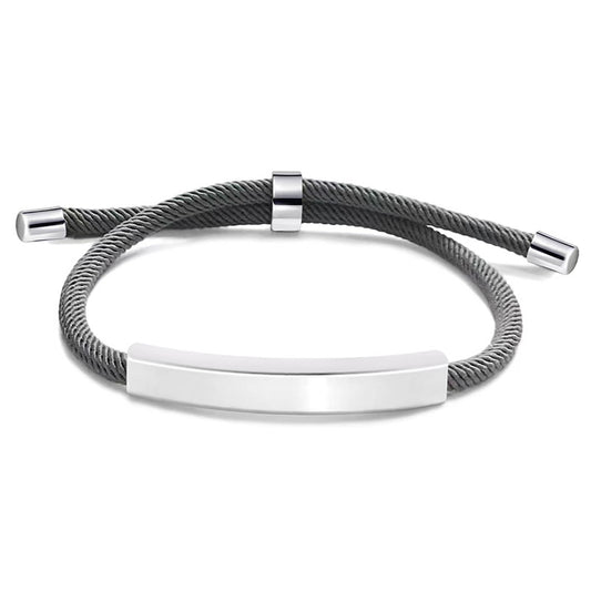 Pulsera trenzada grabada con láser