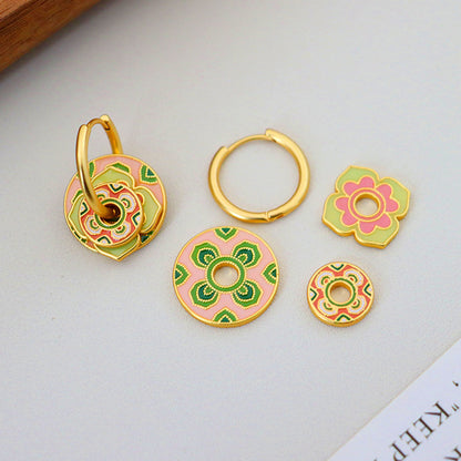 Pendientes de estilo antiguo oriental de estilo étnico exquisito.