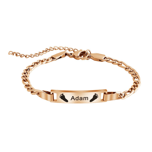 Pulsera infantil grabada personalizada DIY 
