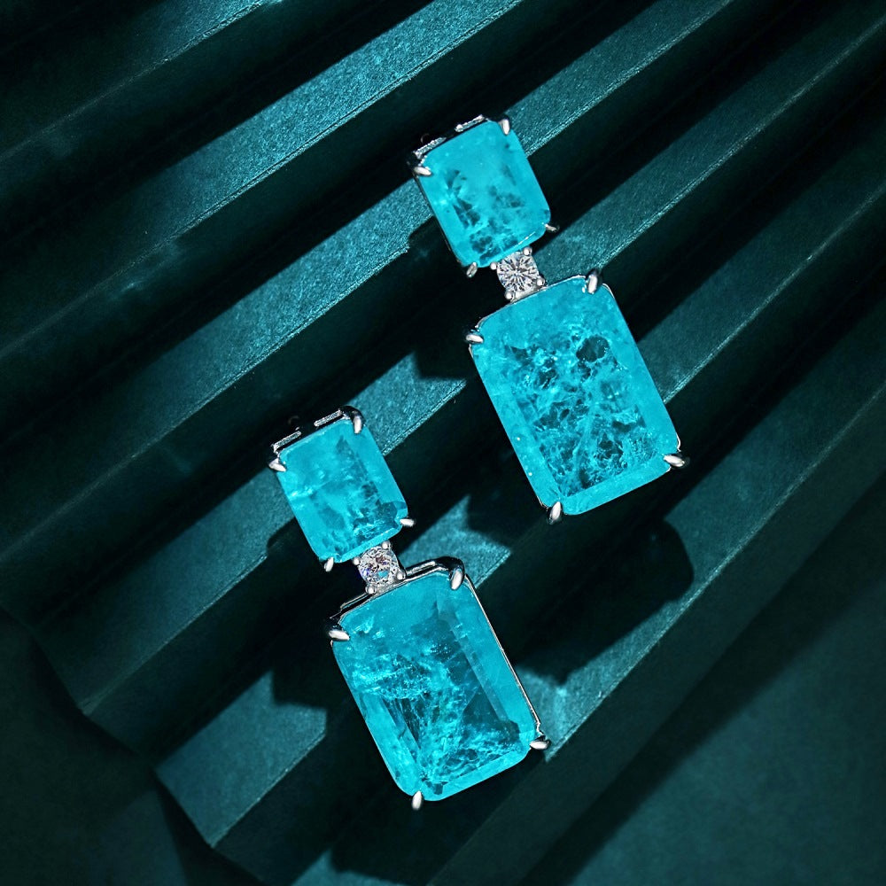 Pendientes azul claro de alta gama