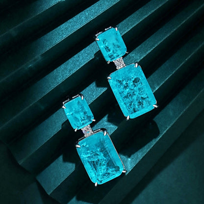 Pendientes azul claro de alta gama
