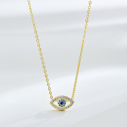 Collar con colgante de ojo de diablo de circón con personalidad de moda