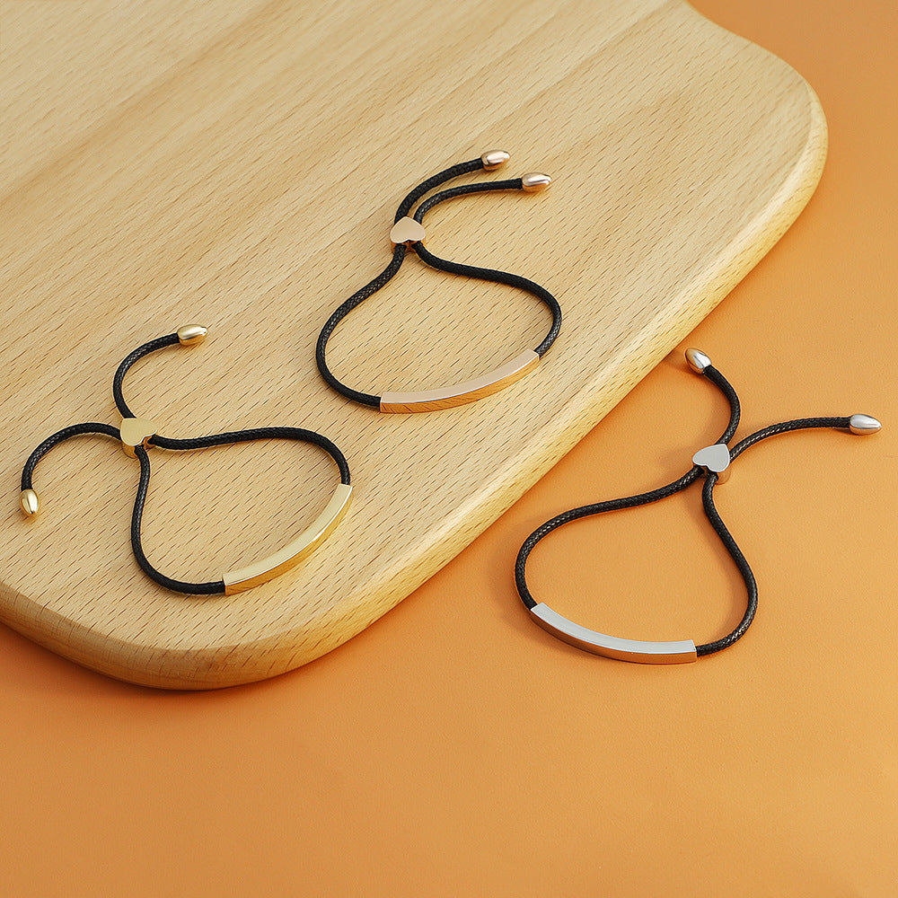 DIY engraved cube pendant bracelet