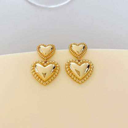 Collar de corazón con cuentas de mijo simple de alta gama para mujer 