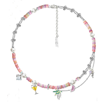 Hermoso collar de color caramelo 