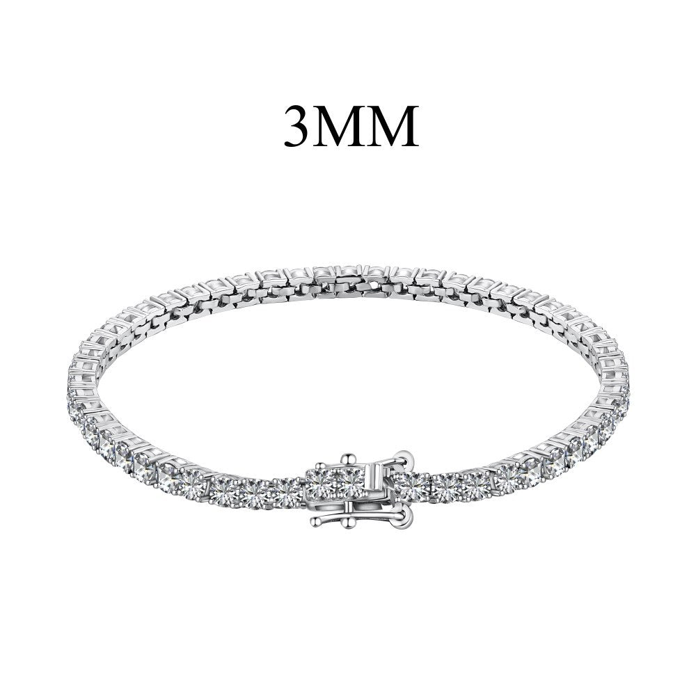 Pulsera de circonitas de hilera completa