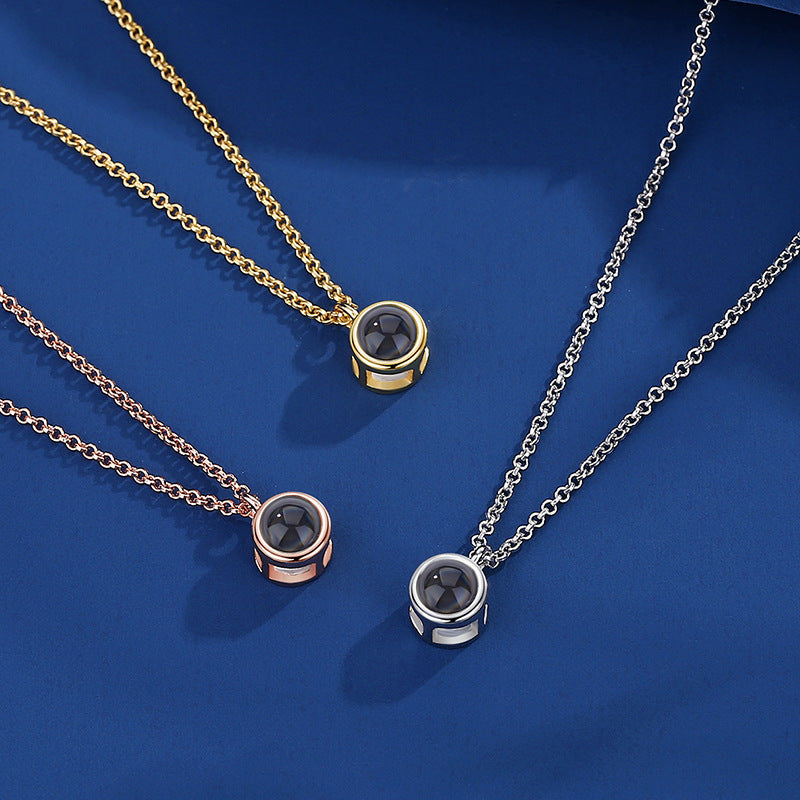 Photo Projection Pendant Necklace