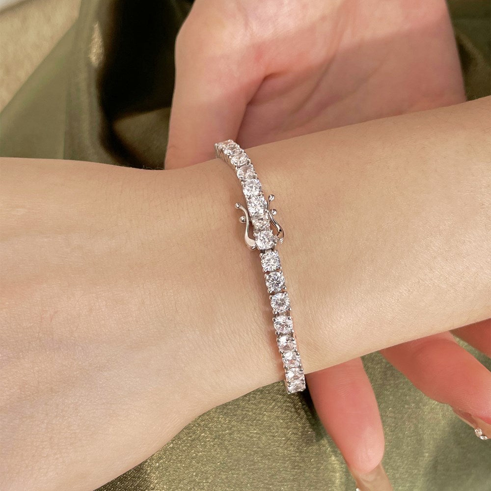 Pulsera de circonitas de hilera completa