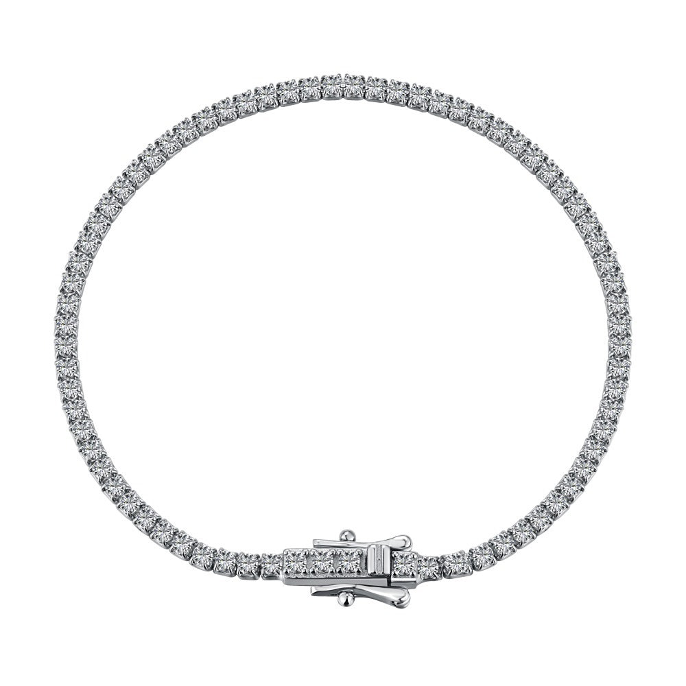 Pulsera de circonitas de hilera completa