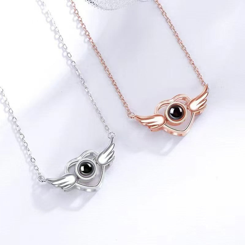 Photo Projection Heart Necklace