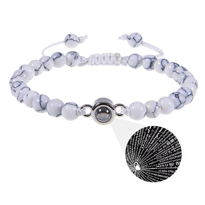 Sandstone projection photo bracelet