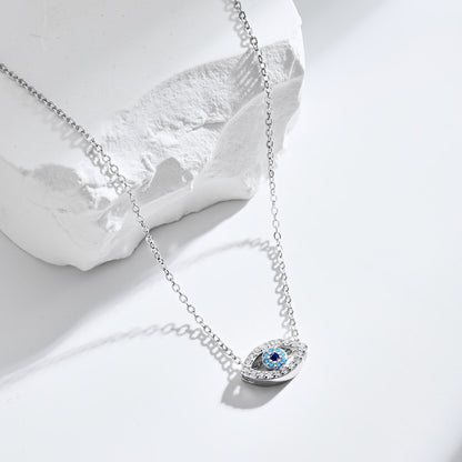 Collar con colgante de ojo de diablo de circón con personalidad de moda