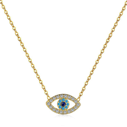 Collar con colgante de ojo de diablo de circón con personalidad de moda