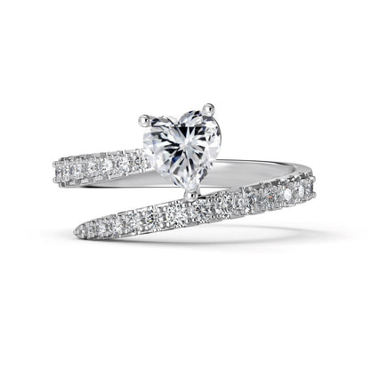 Anillo de diamantes en espiral moderno y personalizado.
