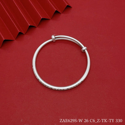 Pulsera de plata de ley con escrituras étnicas