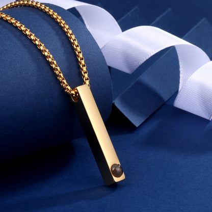 Collar de pilar cuadrado con proyección de fotos
