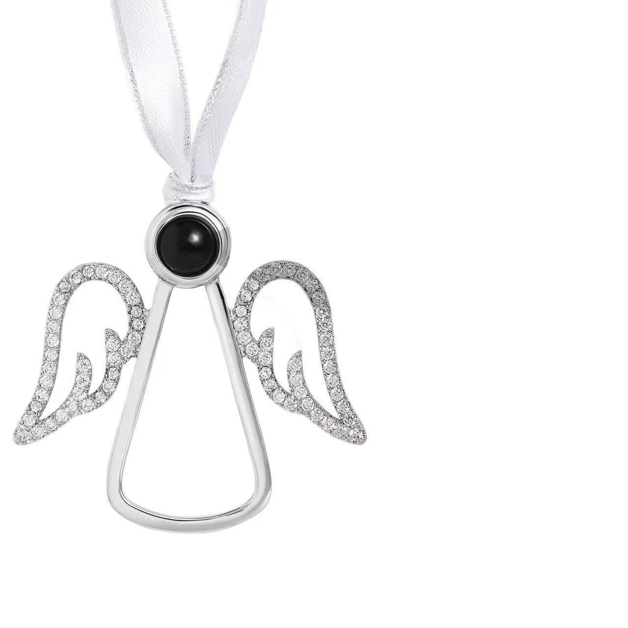 Photo Projection Angel Wings Necklace