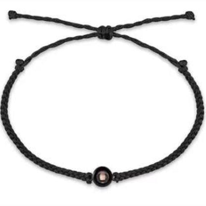 Pulsera de cuerda tejida con proyección de fotos 