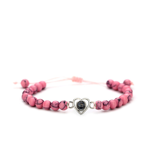 Pulsera de piedra natural con proyección fotográfica 