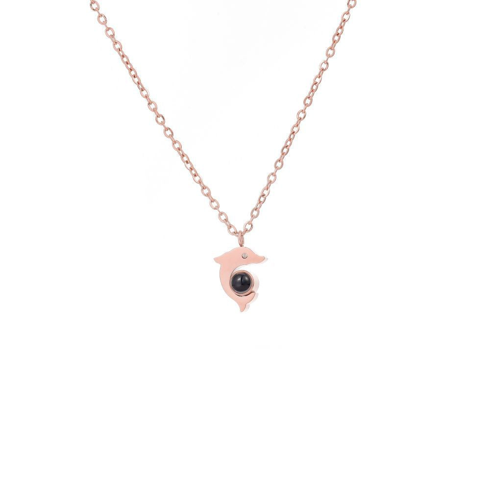 Photo Projection Dolphin Necklace
