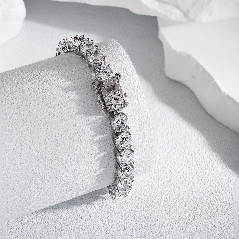 Pulsera de circonitas de hilera completa
