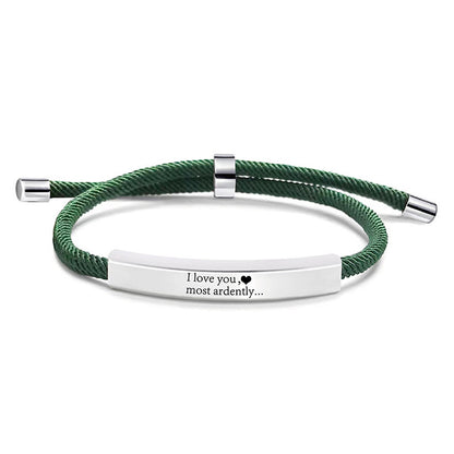 Laser Engraved Braided Bracelet(customizable)