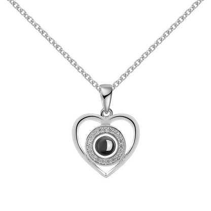 Photo Projection Heart Necklace
